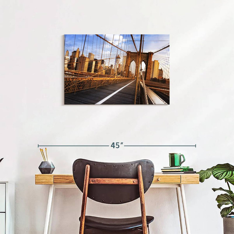 Ravi célèbre pont de Brooklyn, NY, H 20 po x l 30 po