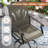 6-Person Patio Dining Set with 53" Round Metal Dining Table and 6 Swivel PVC-coated polyester Chairs-114543622