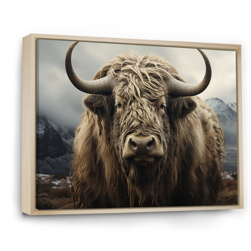Scène de pâturages monochromes sur toile, H 12 po x l 20 po x P 1 po, Cadre naturel flottant