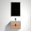 Meuble-lavabo mural 24 po avec lavabo flottant avec lavabo en céramique Leonia-583911687