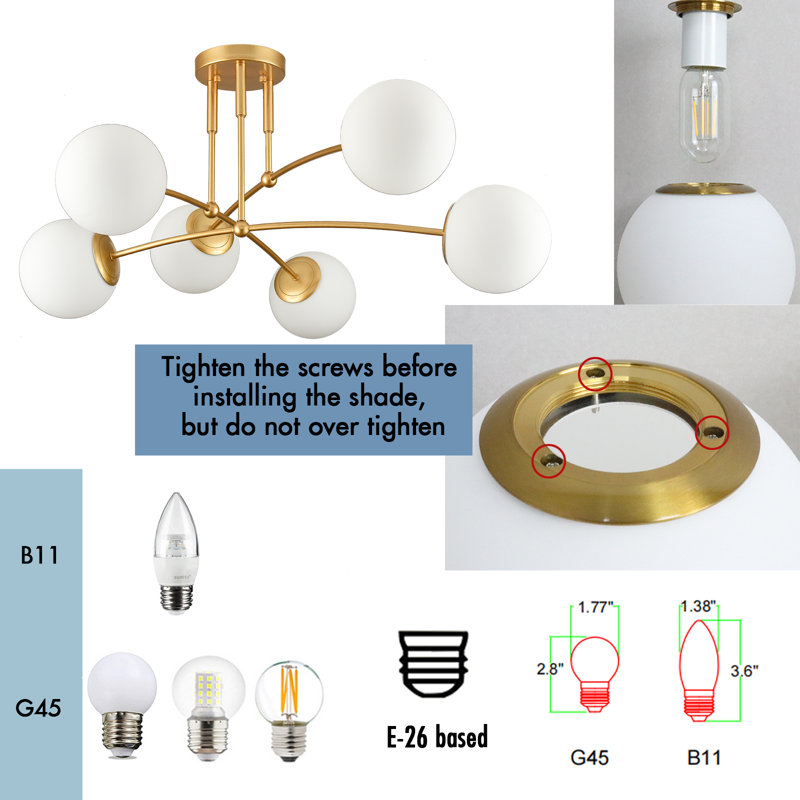 Plafonnier semi-encastré Mid Century Gold
