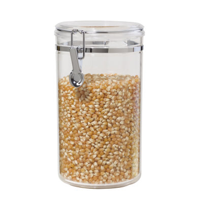 Set of 6 Clear Clamp Canisters (28, 38 (x2), 58, 59, 72, 150 oz)