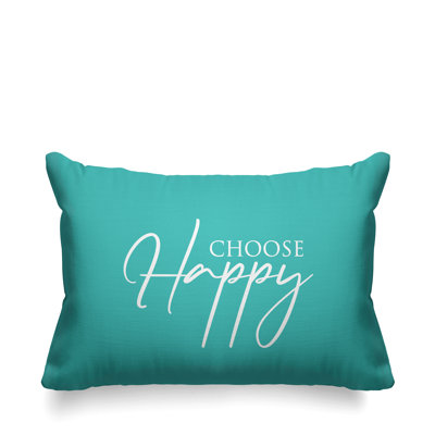 Housse et insert de coussin rectangulaire extérieur Aspire Choisissez Happy