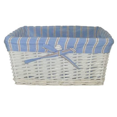 Panier en osier et canevas