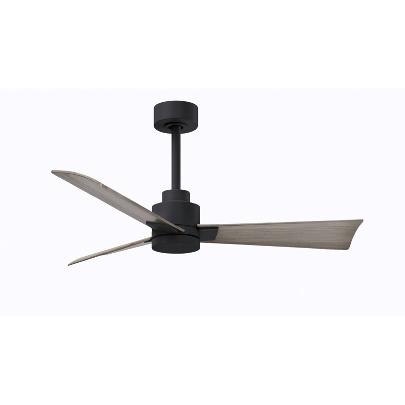 Alessandra 42'' Ceiling Fan, Gray Ash Tone, Matte Black