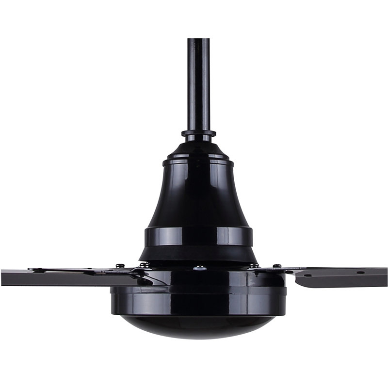 Doyle 3 - Blade Propeller Ceiling Fan, Black, 48" Wide