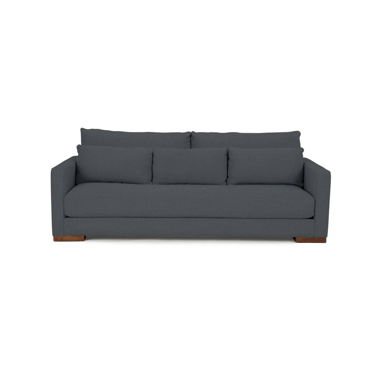 Leon Sofa, Walnut, Paprika Polyester Blend
