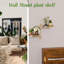 Support pour plante à fenêtre rotative avec tablettes murales à 2 niveaux pour plantes d'intérieur, support à plante flottante moderne pour la décoration intérieure
