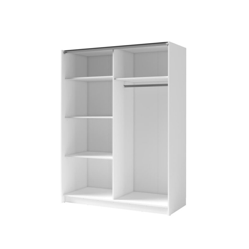 Baku 2 Door Manufactured Wood Wardrobe, White