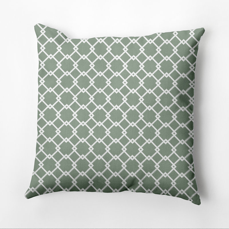 Subline Geometric Reversible Throw Pillow, Green, 16" H x 16" W