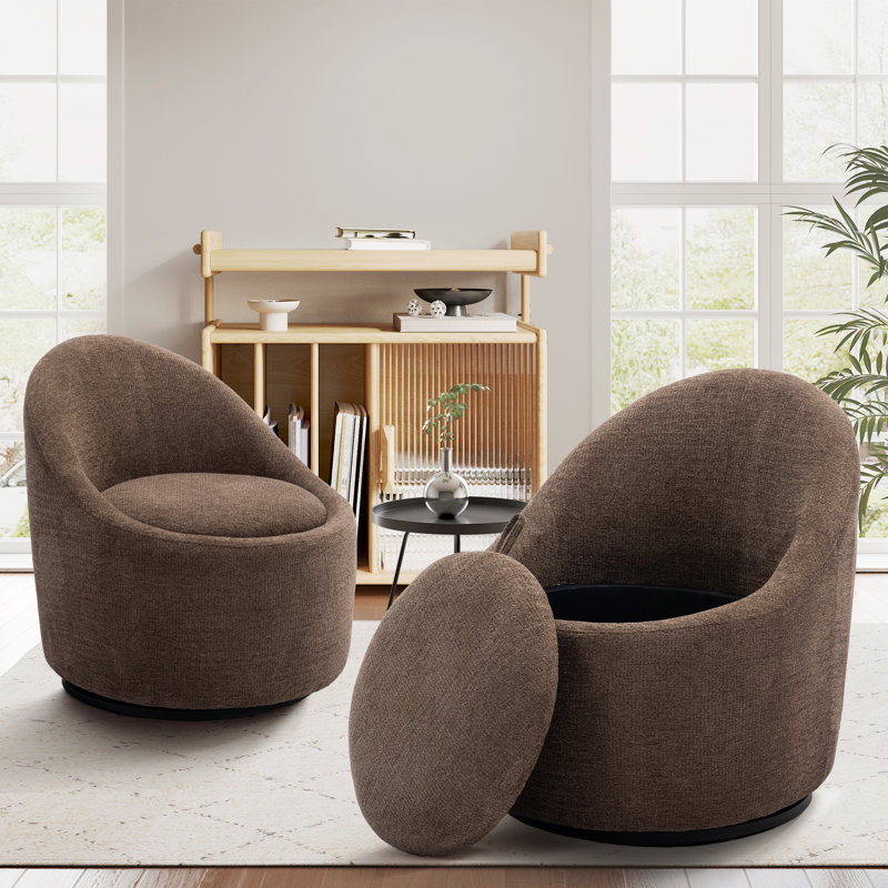 Upholstered Accent Chair, Brown