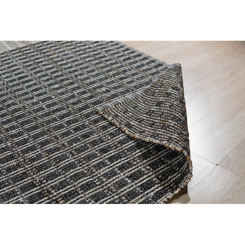 Gray Hand-Knotted Wool Vertical Stripes Geometric Modern Contemporary Carpet Rug, 9' x 12'