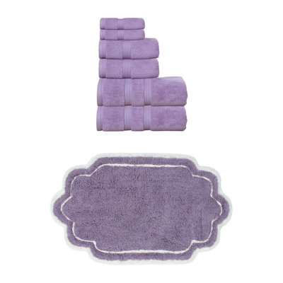 Ensemble de serviettes 100% coton et tapis de bain 21 x 34 po Talbert Collection