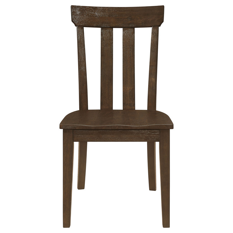 Chaise d'appoint Reynolds à dossier à lattes chêne brun (ensemble de 2)