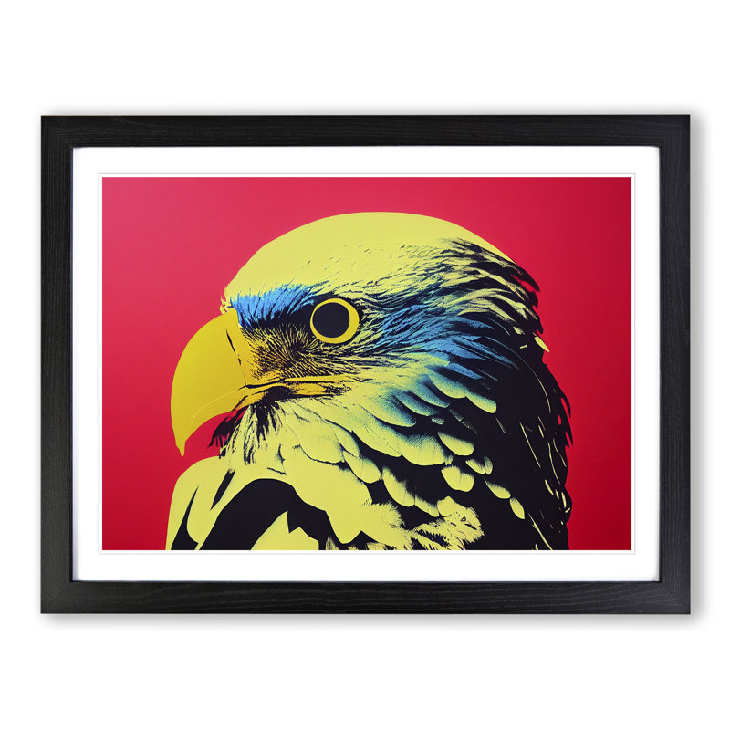 XH1022-9711X Vivid Eagle Bird - Single Picture Frame Print, Black Framed, 46cm H x 64cm W x 2cm D