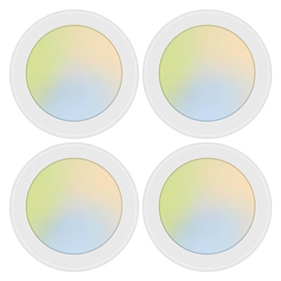 5/6 Inch LED Disk Light 1100LM 5CCT Dimmable Surface Mount LED Ceiling Light, Install into Junction Box or Recessed Can