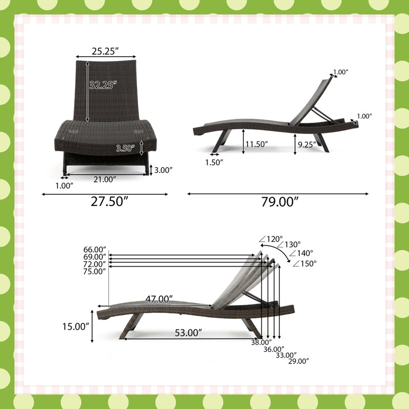 Kerestesy Outdoor Wicker Chaise Lounge