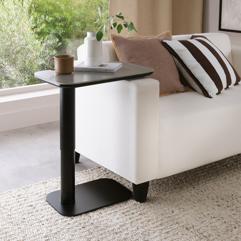 Sabit 35cm Stone Top Console Table, Grey