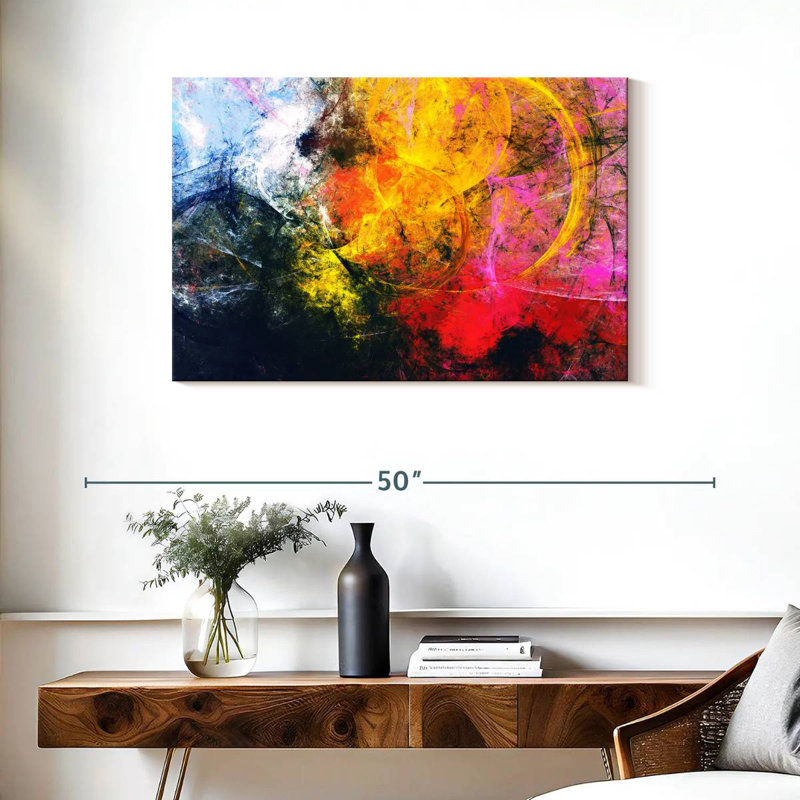 Avery Fiery abstrait, H 24 po x l 36 po