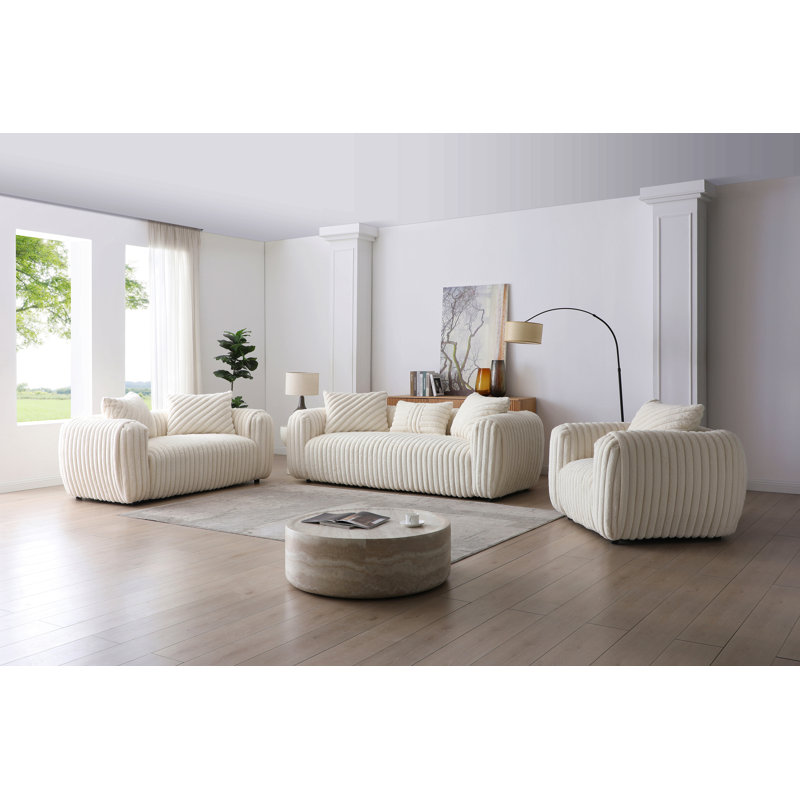 Loveseat For Living Room, White