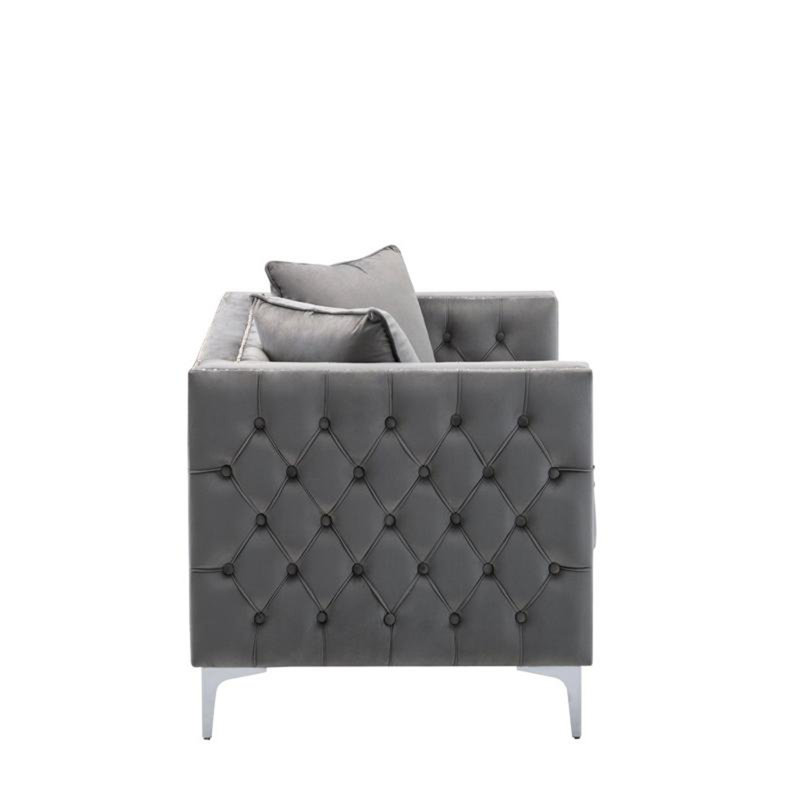 Causeuse en velours 63 po