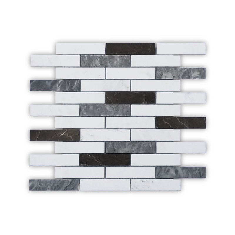 Twilight 12" x 12" Marble Mosaic Subway Wall & Floor Tile