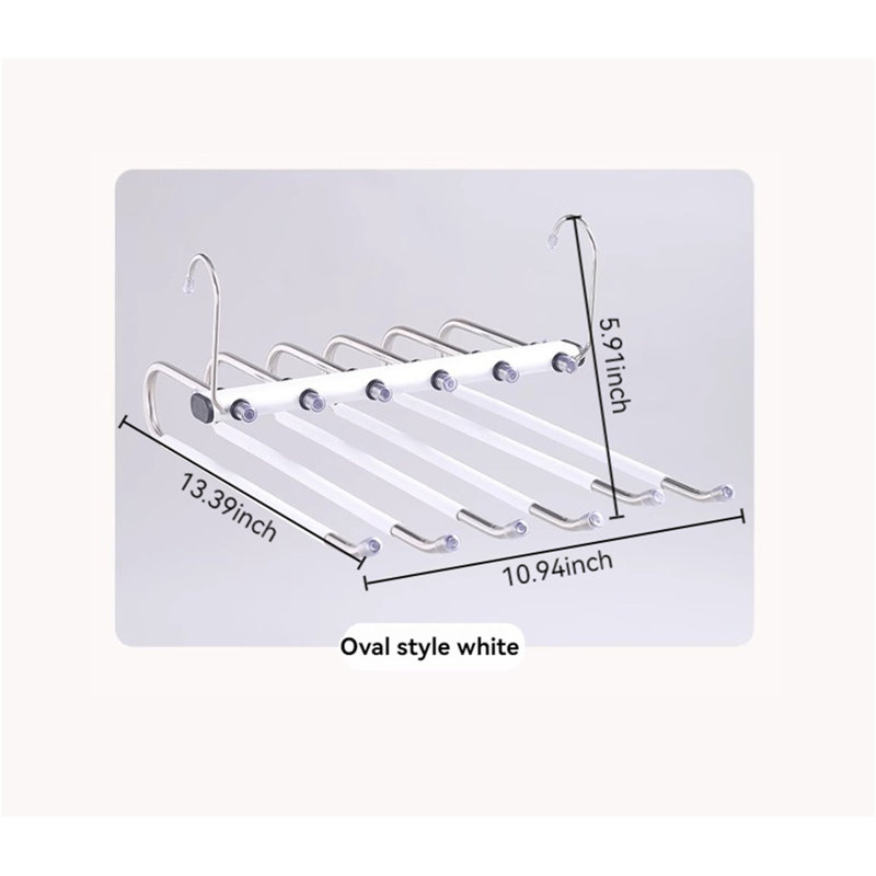 Cintre pour pantalons pliable en acier inoxydable, 2