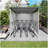 6x6FT Outdoor Pergola for Patio,Bike Storage Shed,Lean to Hardtop Grill Gazebo, Metal Pergolas and Gazebos,Year-Round Metal Gazebo Heavy Duty Awnings for Patio, Decks,Lawn, Backyard