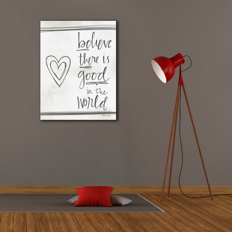 Toile épique Graffiti «Believe There Is Good» par Katie Doucette, 26 po x 34 po, H 34 po x l 26 po