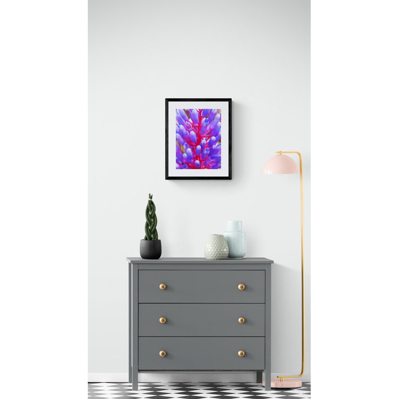 Blue And Magenta Fabricata Print by Drew Gaffney, 32" H x 24" W