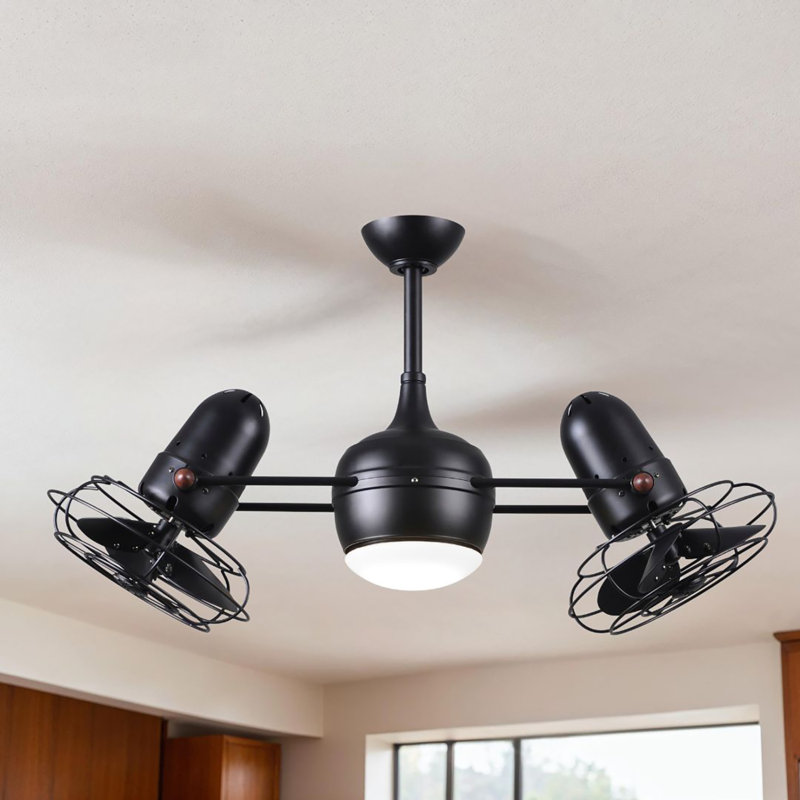 Dagny 13'' Ceiling Fan with LED Lights, Matte Black