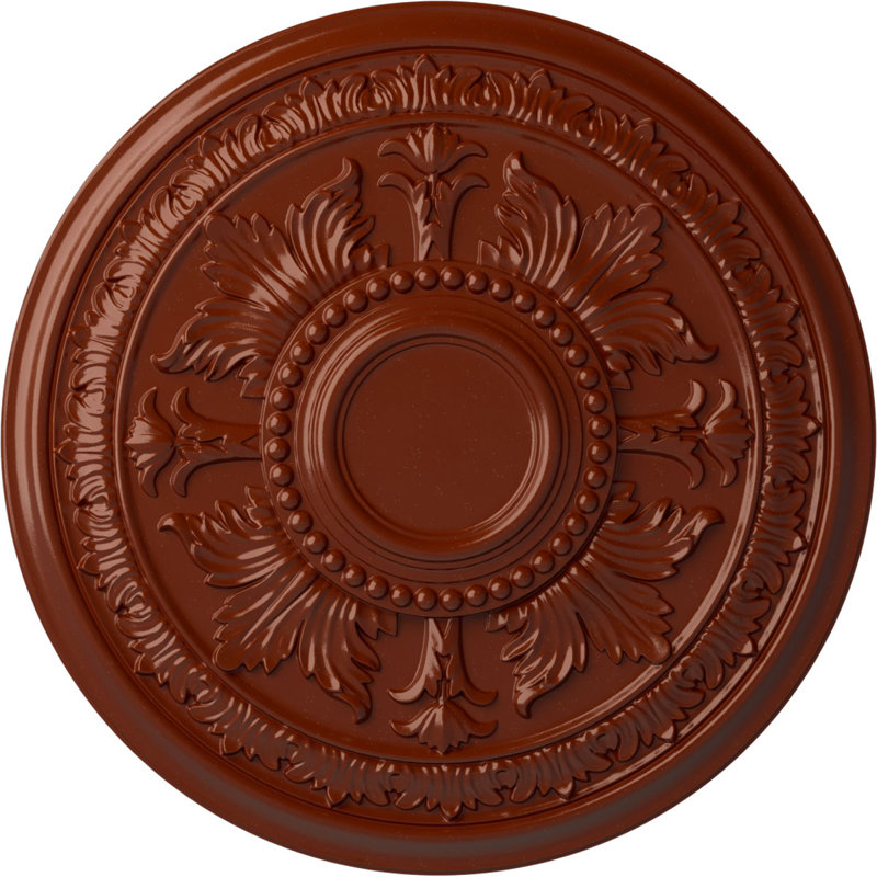 Endurathane Tellson Ceiling Medallion, 30 5/8"OD x 2 1/2"P (Fits Canopies up to 6 3/4"), Hand-Painted Firebrick Finish