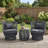 3-Piece Patio Set Outdoor Bistro Set, Rope Conversation Set With Coffee Table-124749565