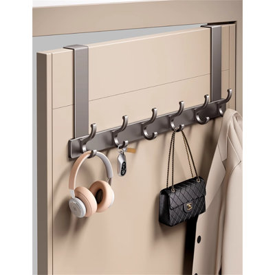 Aluminum Alloy Over-The-Door Hook Rack