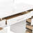 Sarah Glossy White 9-Drawer Vanity Desk