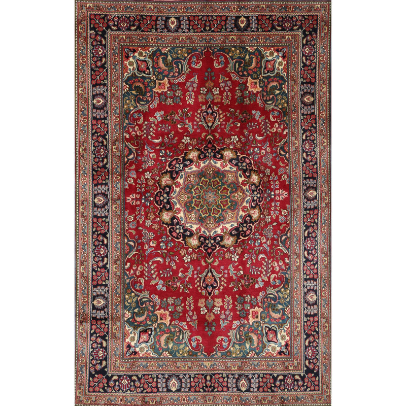 Tapis traditionnel rouge / brun / gris Filsinger, Rectangle 2 pi x 4 pi