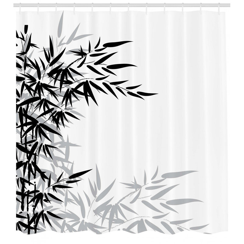 Floral Shower Curtain with Hooks Included, 75" H x 69" W