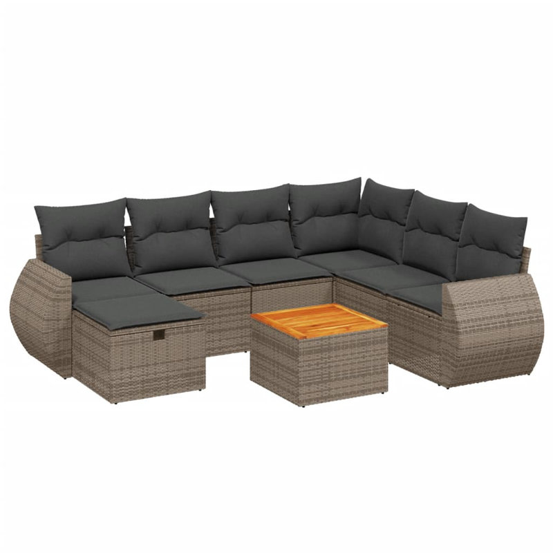 Ensemble de canapé de jardin Vidaxl, foncé