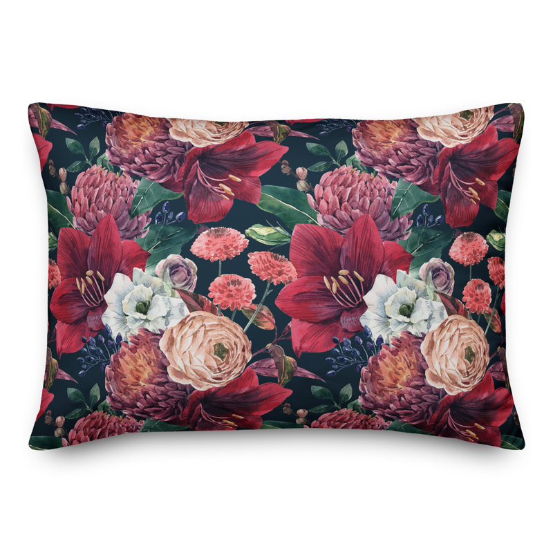 Floral Outdoor Throw Pillow