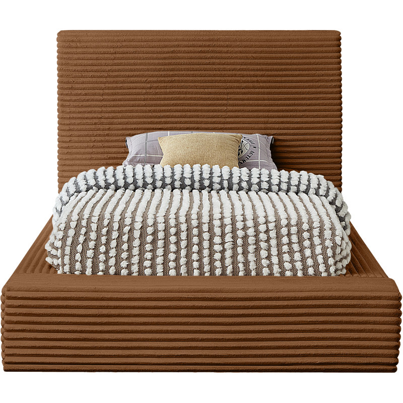 Dexter Corduroy Fabric Bed, Twin, Saddle Corduroy Fabric