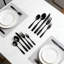Ensemble de couverts moderne en acier inoxydable noir mat avec poignées carrées - Ensemble de couverts 30 pièces pour 6 couverts, ustensiles de cuisine durables et élégants-682054548