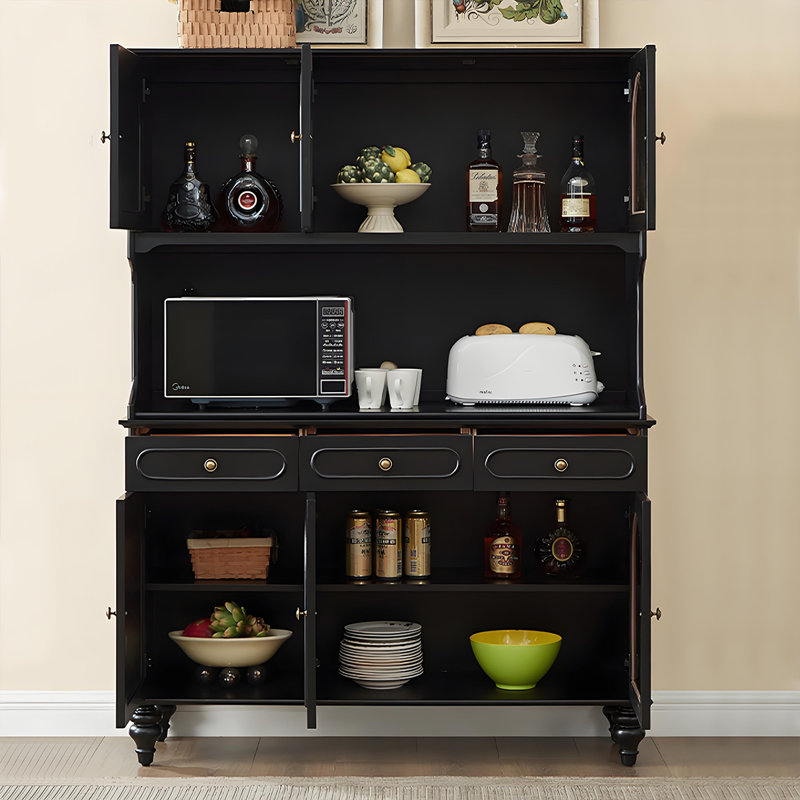 Armoire latérale de rangement en bois massif de style américain, H 69,29 po x l 51,18 po x P 15,75 po