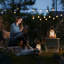 Lampe de table d'extérieur à DEL sans fil avec gradateur Stargaze, pile rechargeable intégrée, luminosité à 3 niveaux avec double source d'alimentation-113067879