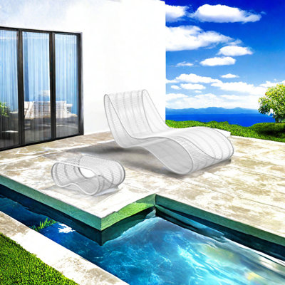 Quanaisha Outdoor Chaise Lounge Set with Table , Cushion Included