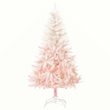 7Ft Unlit Spruce Artificial Christmas Tree With Realistic Branches And 1000 Tips, Pink