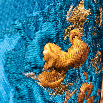Sequined Outdoor Reversible Throw Pillow