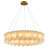 31.5" Round Alabaster Kitchen Island  Gold Chandeliers(Bulbs Included)-1840111972-1840111995