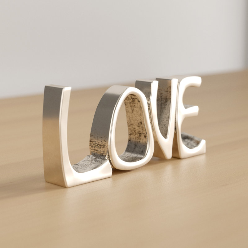 Recycled Metal Love Sign