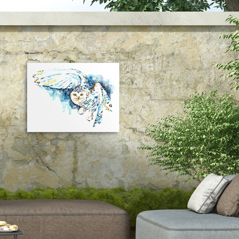 Toile d'extérieur Lisa Whitehouse Snowy Owl, H 14 po x l 19 po