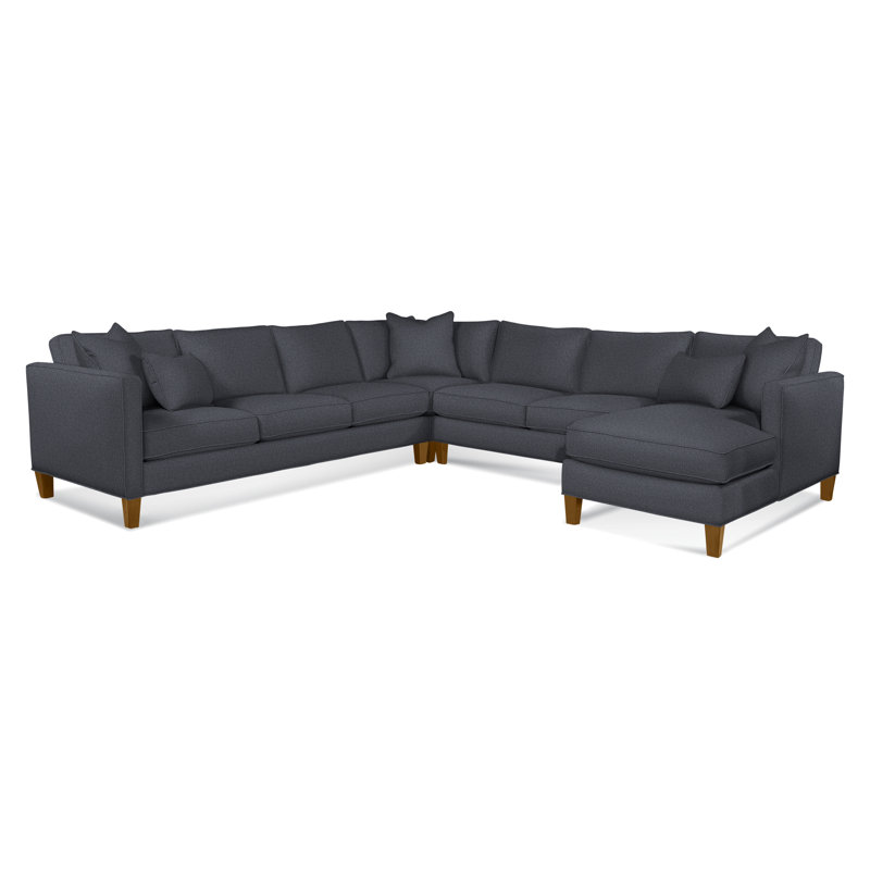 Sectional, Gray Sugar Performance; 0863-84, Right Hand Facing, Havana
